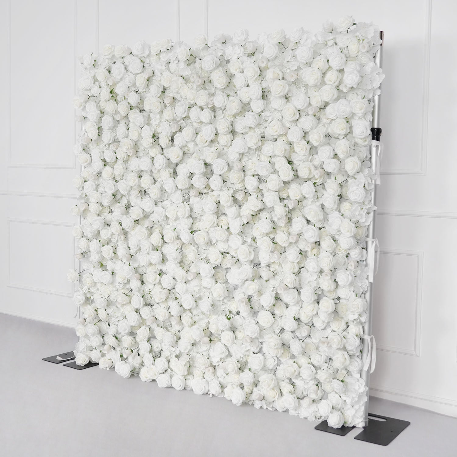 Uflower Artificial White Flower Wall Wedding Backdrop Decor